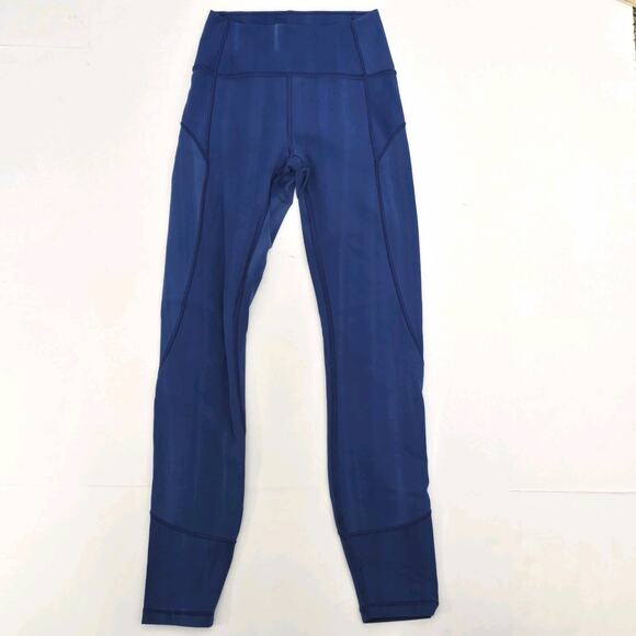 Lululemon Fast and Free HR Tight Blue Leggings Size 2 Sunbleached - Picture 1 of 5